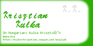 krisztian kulka business card